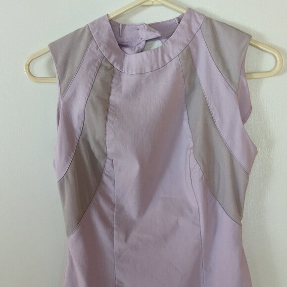 ASOS Light Purple Sleeveless Open Back Bodycon Dress Size 6 EUC - Picture 3 of 12